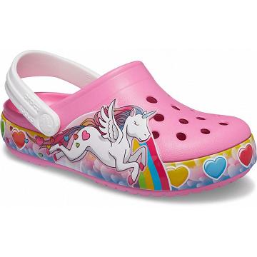 Crocs Fun Lab Unicorn Lights Klumpa Fiú Rózsaszín | HU 1435TCEV